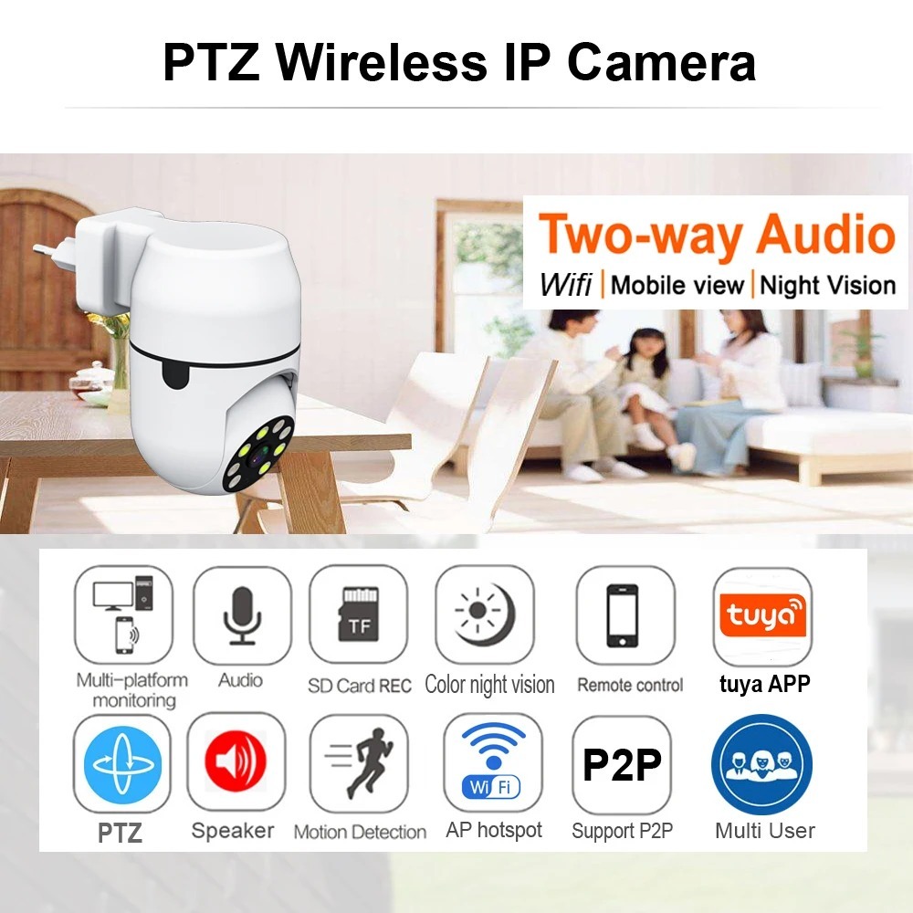 กล้องวงจรปิดไร้สาย Tuya IP HD  - Home Cinema Panasonic บทวิจารณ์และราคา