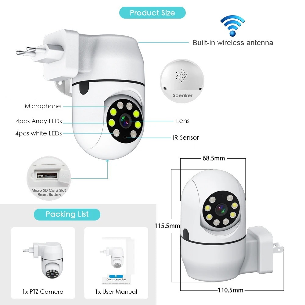 กล้องวงจรปิดไร้สาย Tuya IP HD  - Home Cinema Panasonic บทวิจารณ์และราคา