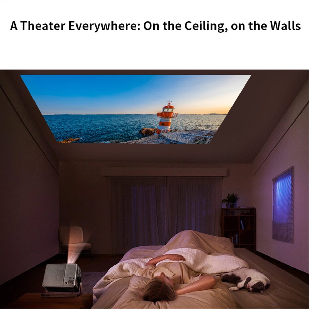 B21B A32 โปรโปรเจคเตอร์แอนดรอย - Home Cinema Mini บทวิจารณ์และราคา