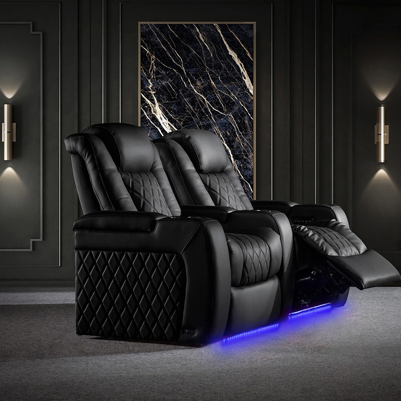 ชุดโซฟาหนังปรับเอนไฟฟ้าสำหรับโ - Home Cinema Recliners บทวิจารณ์และราคา