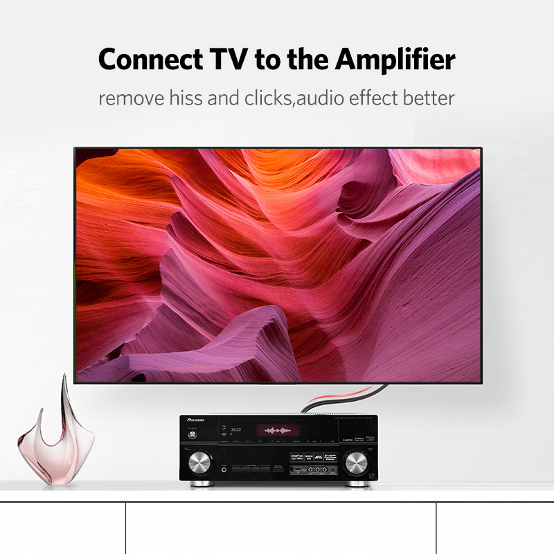 UGREEN 2RCA 2 RCA ตัวผู้ชายสาย - Home Cinema Experience บทวิจารณ์และราคา