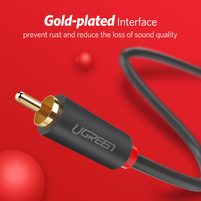 UGREEN 2RCA 2 RCA ตัวผู้ชายสาย - Home Cinema Experience บทวิจารณ์และราคา
