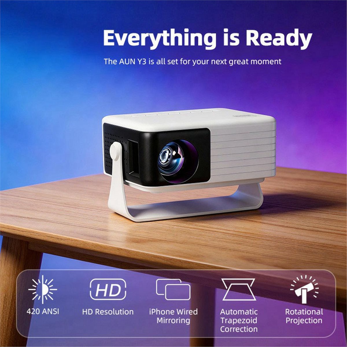 โปรเจคเตอร์ขนาดเล็ก L70A Y3 แบ - Home Cinema Mini บทวิจารณ์และราคา