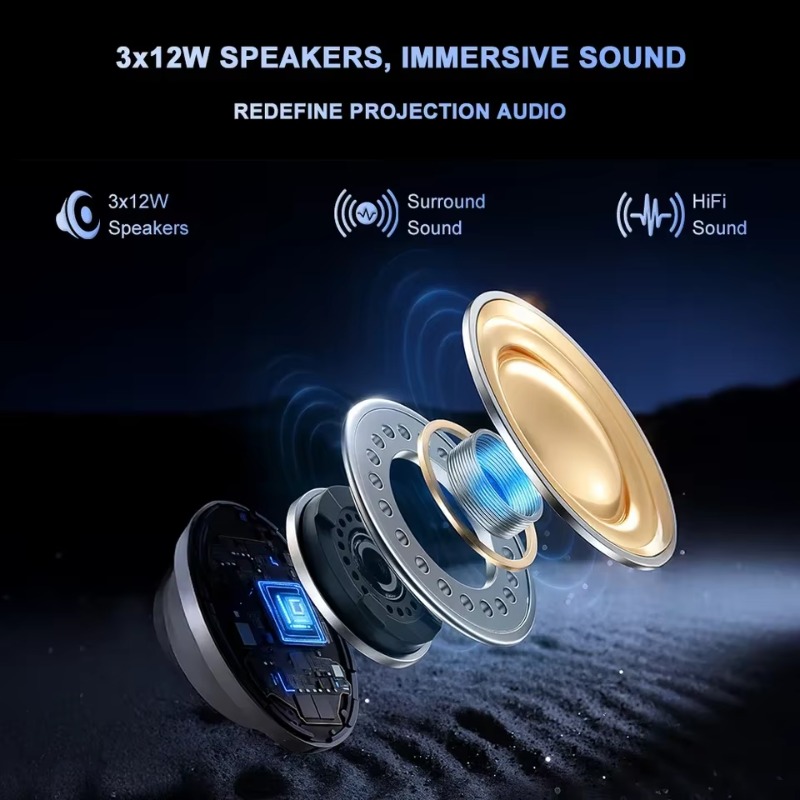 โปรเจคเตอร์ D10S 4K ชิป V660 ค - Home Cinema Mini บทวิจารณ์และราคา